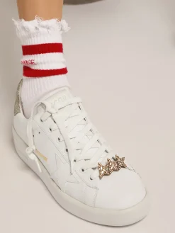 Clearance Golden Goose Acessório para cadarço com três estrelas cor ouro velho com cristais Família: Star