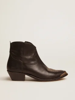 Cheap Golden Goose Ankle boot Feminina de couro com decoração western Material principal: 100% couro bovino