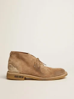 Shop Golden Goose Ankle boot Noel de suede na cor caramelo Cabedal de suede cor caramelo