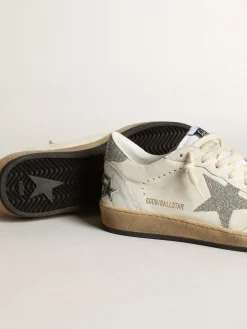Clearance Golden Goose Ball Star branco com estrela e talão com cristais Swarovski Cabedal de napa branca