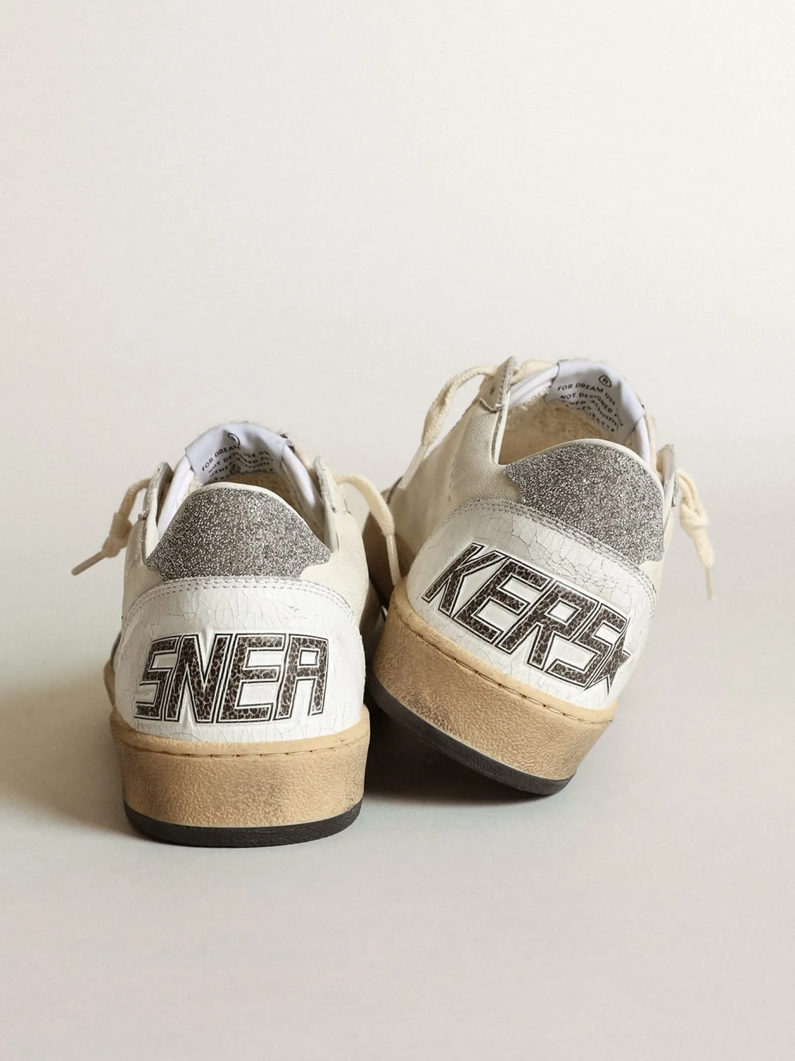 Clearance Golden Goose Ball Star branco com estrela e talão com cristais Swarovski Cabedal de napa branca