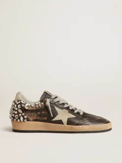 Store Golden Goose Ball Star de couro preto com aplicação de cristais Cor: preto