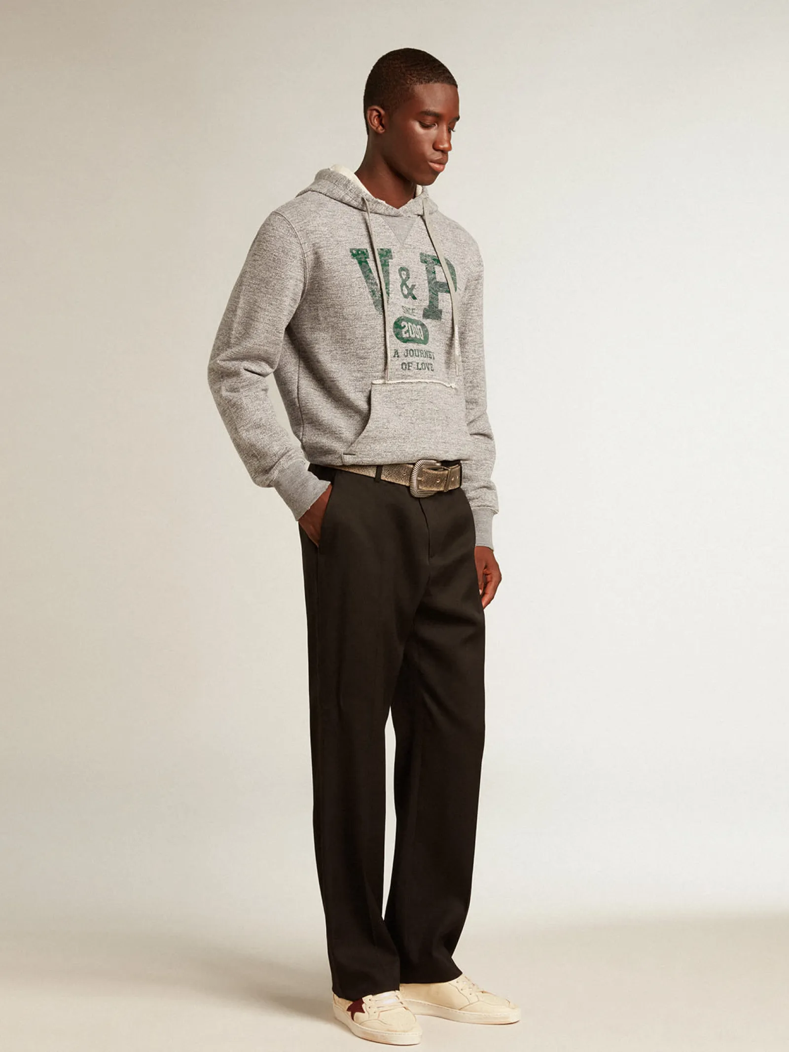 Cheap Golden Goose Ball Star de napa bege com estrela e talão de tela bordô Cabedal de napa bege