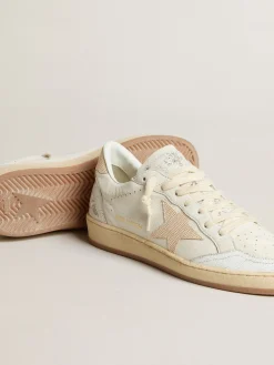 Fashion Golden Goose Ball Star Feminino LTD CNY de couro branco com estrela cor de marfim Cabedal de couro branco