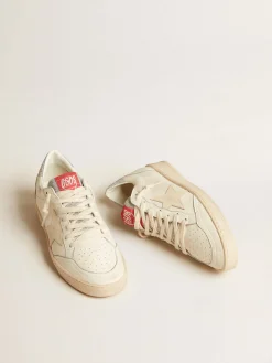 Best Golden Goose Ball Star Feminino LTD de napa com estrela branca e talão de cristais Cabedal de napa branca