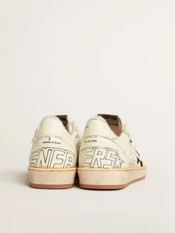 Best Golden Goose Ball Star LTD com estrela de suede preto e escritas pretas Cor: branco