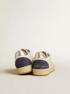 Clearance Golden Goose Ball Star LTD de napa e suede com estrela creme e talão prateado Cabedal de napa branca