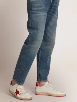 Hot Golden Goose Ball Star masculino de couro branco Cabedal: 56% couro de cabra, 34% couro bovino, 8% poliéster, 2% náilon