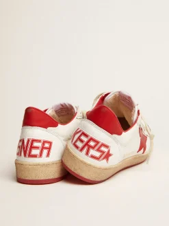 Hot Golden Goose Ball Star masculino de couro branco Cabedal: 56% couro de cabra, 34% couro bovino, 8% poliéster, 2% náilon