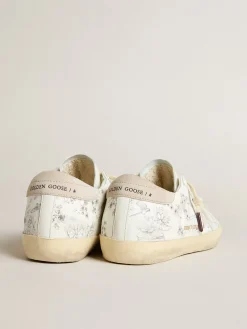 Online Golden Goose Ball Star Masculino LTD CNY de couro branco com frases no cabedal Cabedal de couro branco
