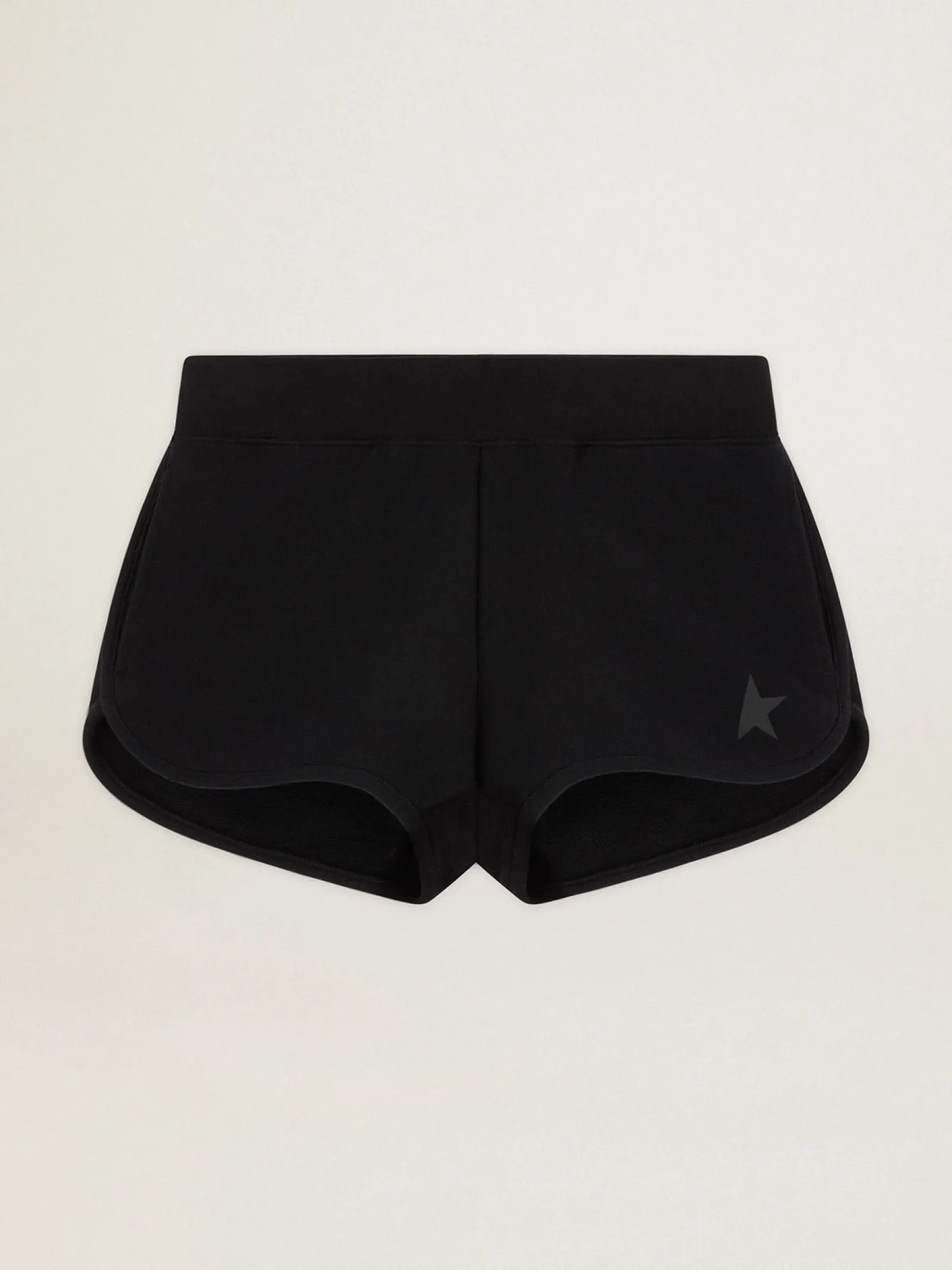 Discount Golden Goose Bermuda feminina preta com estrela tom sobre tom Cor: preto