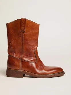 Best Golden Goose Biker boots in tan-colored leather Main material: 100% cowhide leather