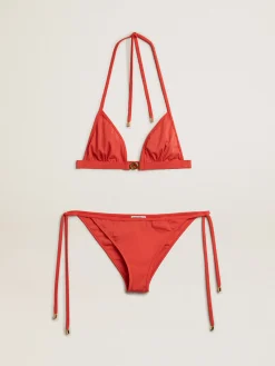Flash Sale Golden Goose Biquíni vermelho coral Coleção Resort