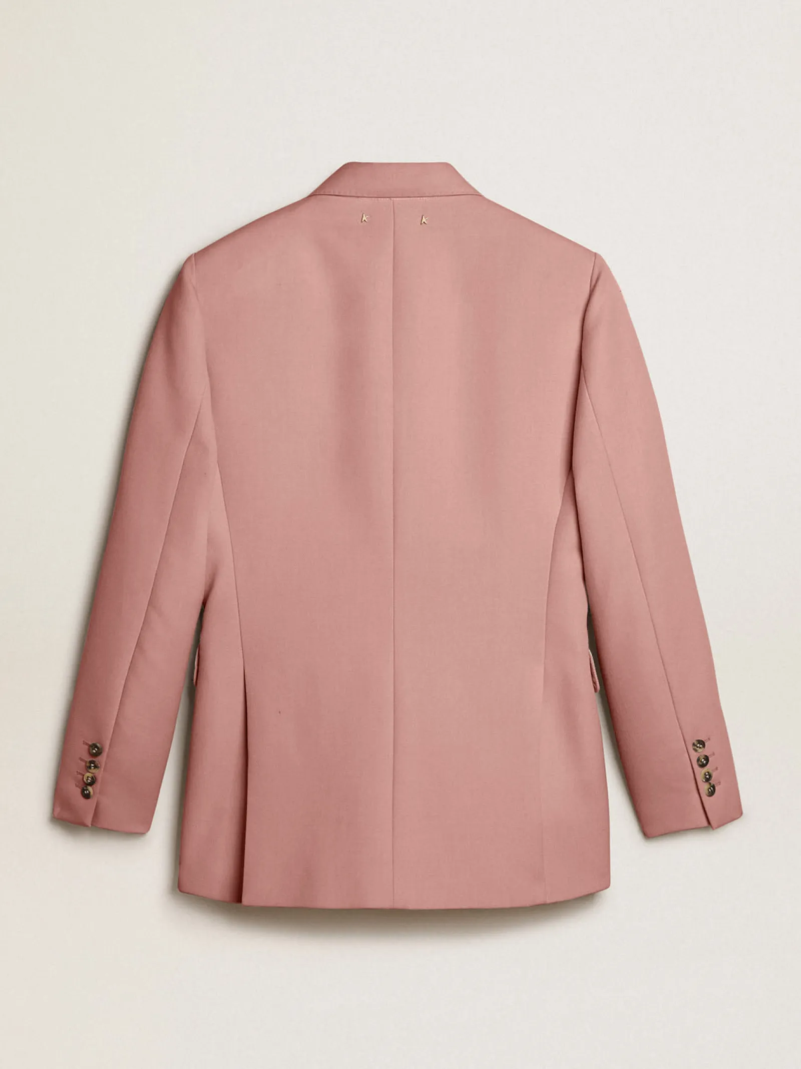 Sale Golden Goose Blazer de abotoamento duplo de tecido rosa de alfaiataria Coleção Journey
