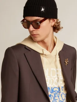 Flash Sale Golden Goose Blazer de abotoamento simples de lã cinza Cor: cinza ferro