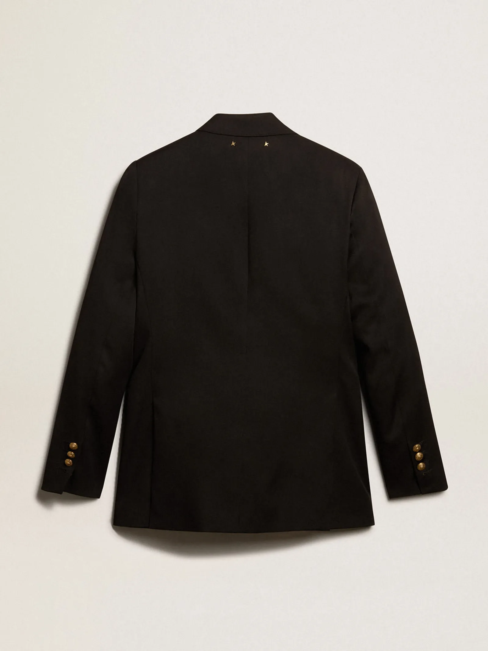 Outlet Golden Goose Blazer feminino de abotoamento duplo preto Coleção Golden