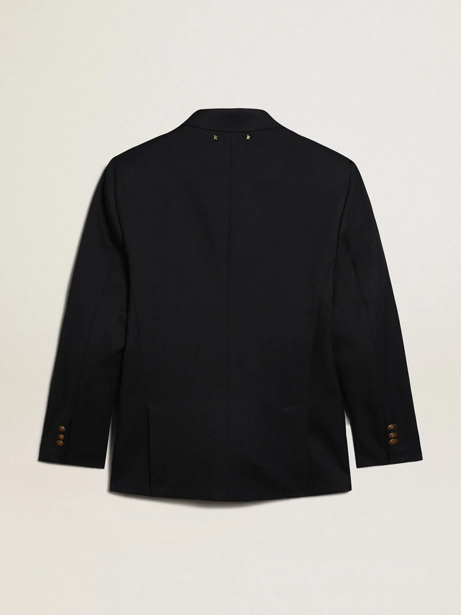 Fashion Golden Goose Blazer masculino de abotoamento duplo azul-escuro Cor: azul-escuro