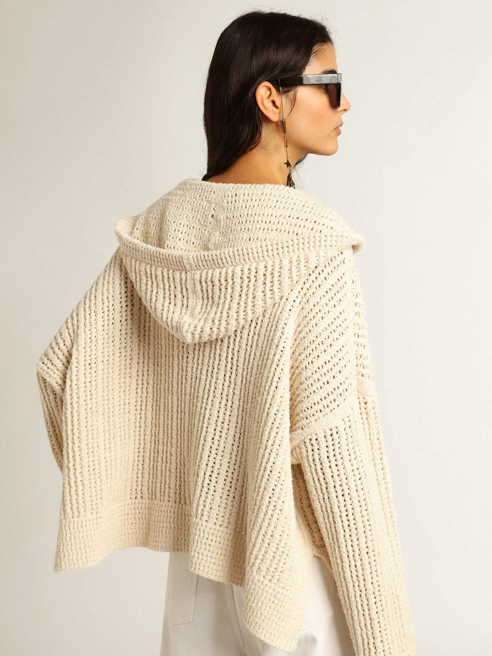 Store Golden Goose Blusa com capuz de algodão cor de papiro Cor: papiro