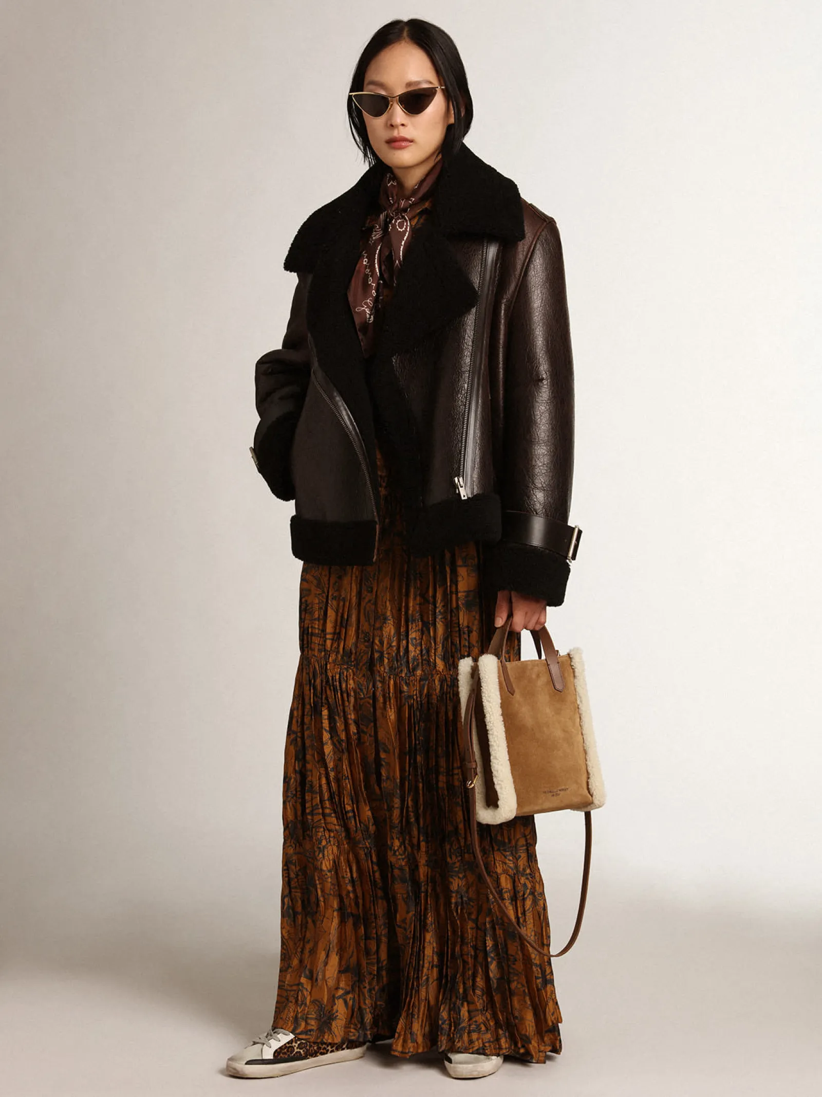 Cheap Golden Goose Bolsa Mini California de camurça Cor: camurça