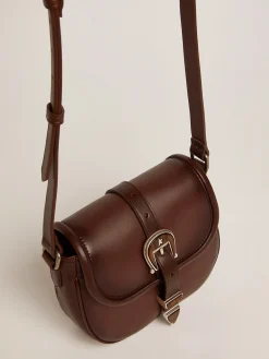 Sale Golden Goose Bolsa Rodeo feminina pequena de couro marrom escuro Material principal: 100% couro bovino