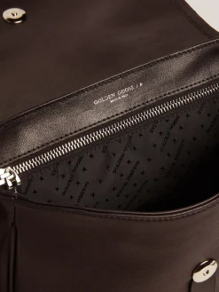 New Golden Goose Bolsa Rodeo média de couro preto Material principal: 100% couro bovino