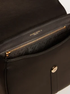 Discount Golden Goose Bolsa Sally média de couro preta com fivela e alça de ombro Cor: preto