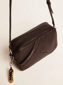 Sale Golden Goose Bolsa Star feminina de couro preto Material principal: 100% couro bovino