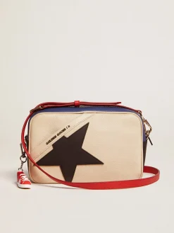Cheap Golden Goose Bolsa Star feminina de com estrela preta Couro granulado