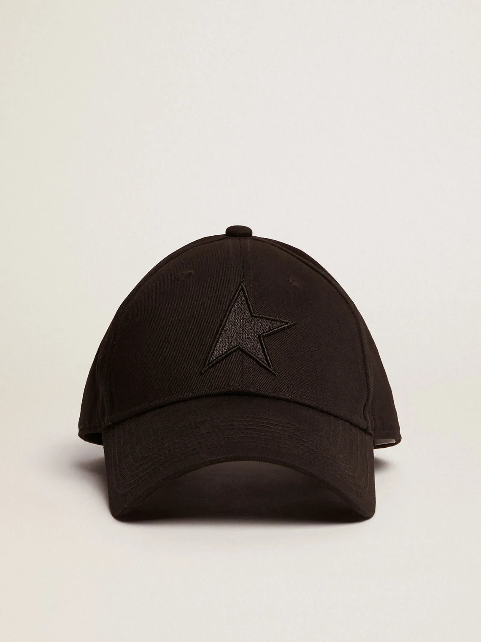 Outlet Golden Goose Boné infantil preto com estrela Cor: preto