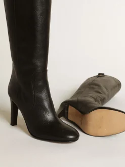 Discount Golden Goose Bota Helen de couro preto Cor: preto