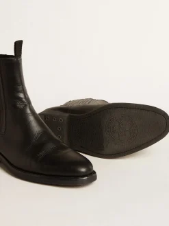 Flash Sale Golden Goose Botas Chelsea masculinas de couro preto Cor: preto