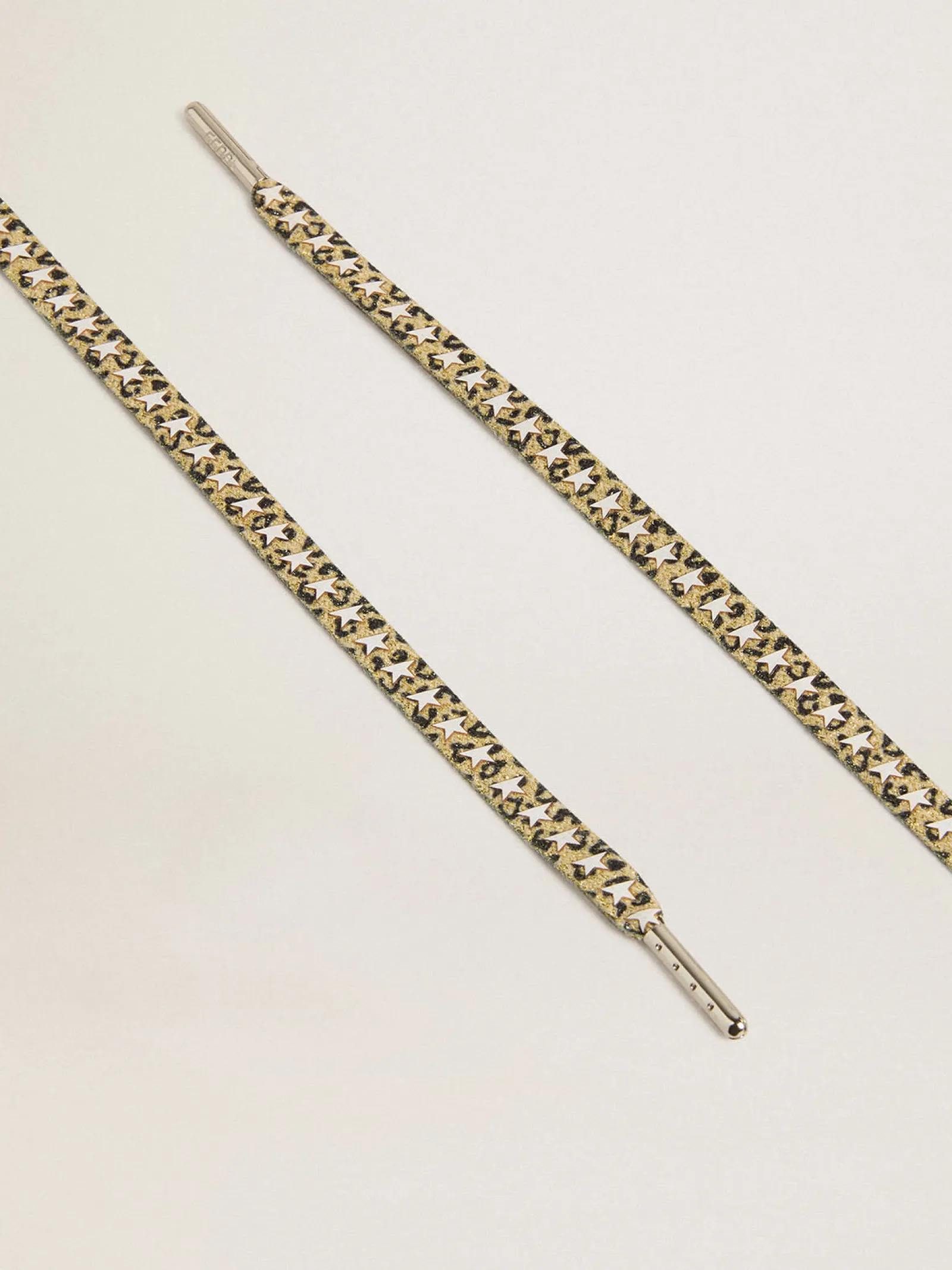 Outlet Golden Goose Cadarços de algodão com estampa de leopardo e estrelas brancas em contraste Cor: estampa de leopardo