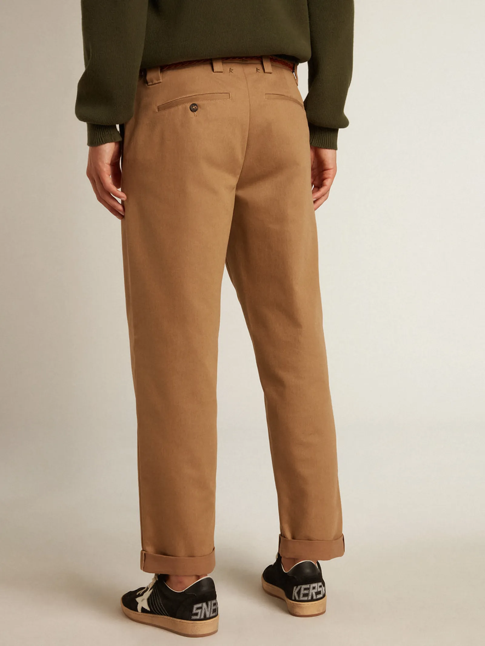Best Sale Golden Goose Calça chino Golden Collection cáqui bege Cor: cáqui bege