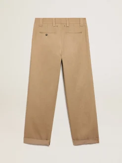 Best Sale Golden Goose Calça chino Golden Collection cáqui bege Cor: cáqui bege