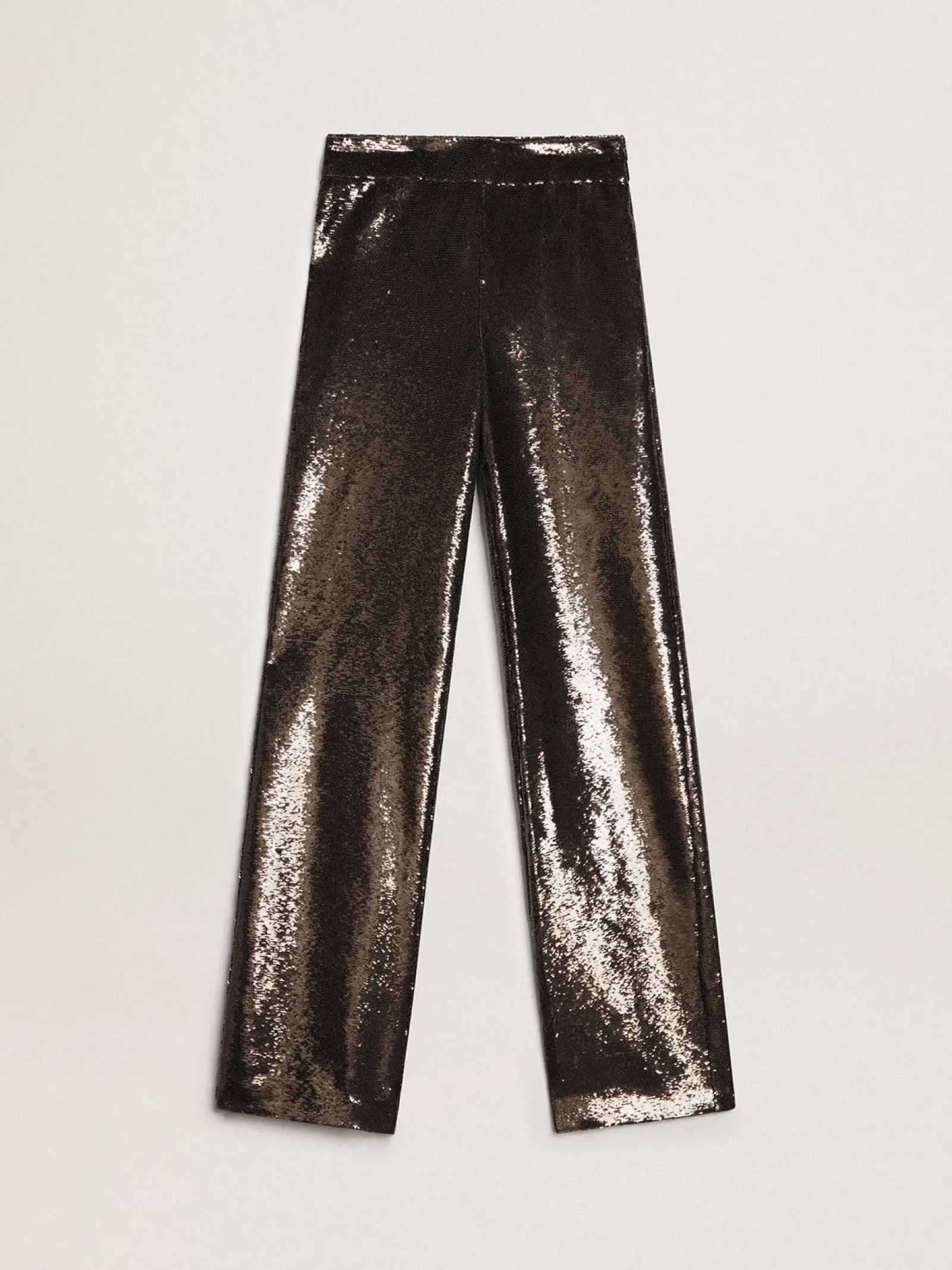 Shop Golden Goose Calça cinza com lantejoulas all-over Cor: cinza ferro