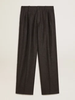 Flash Sale Golden Goose Calça de flanela de lã cinza escuro Coleção Journey