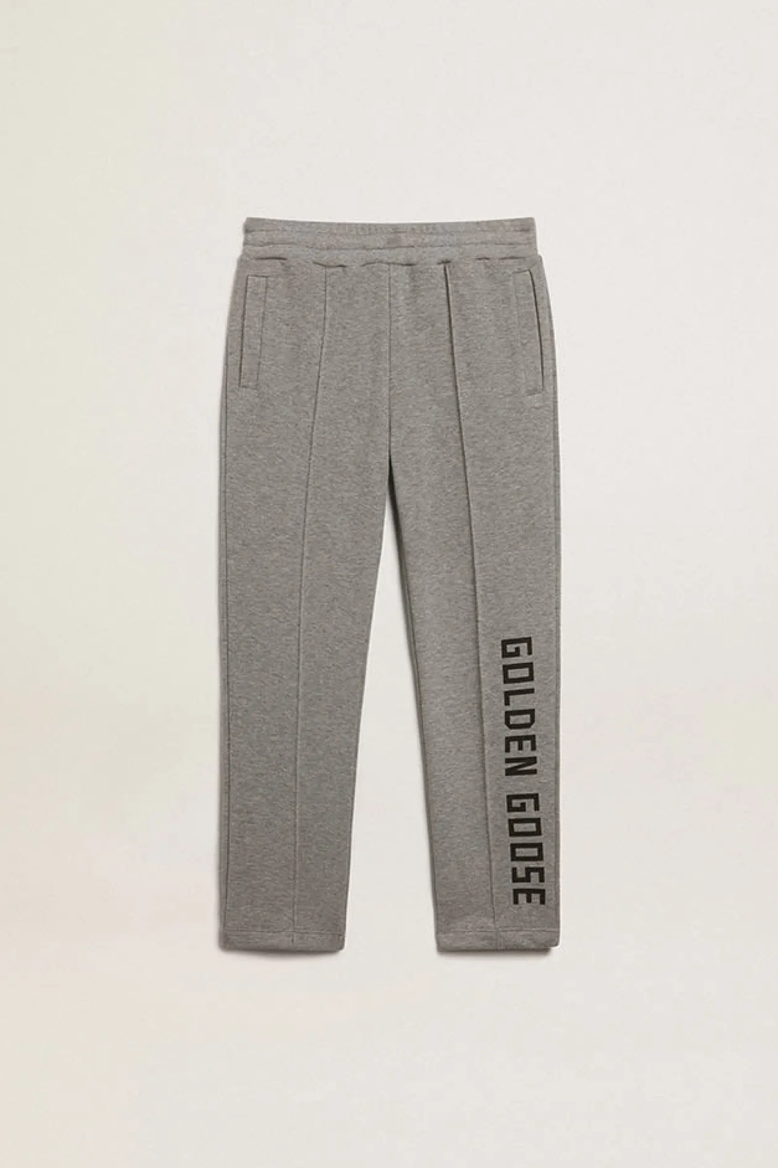 Fashion Golden Goose Calça de jogging cinza com logo estampado Cor: cinza