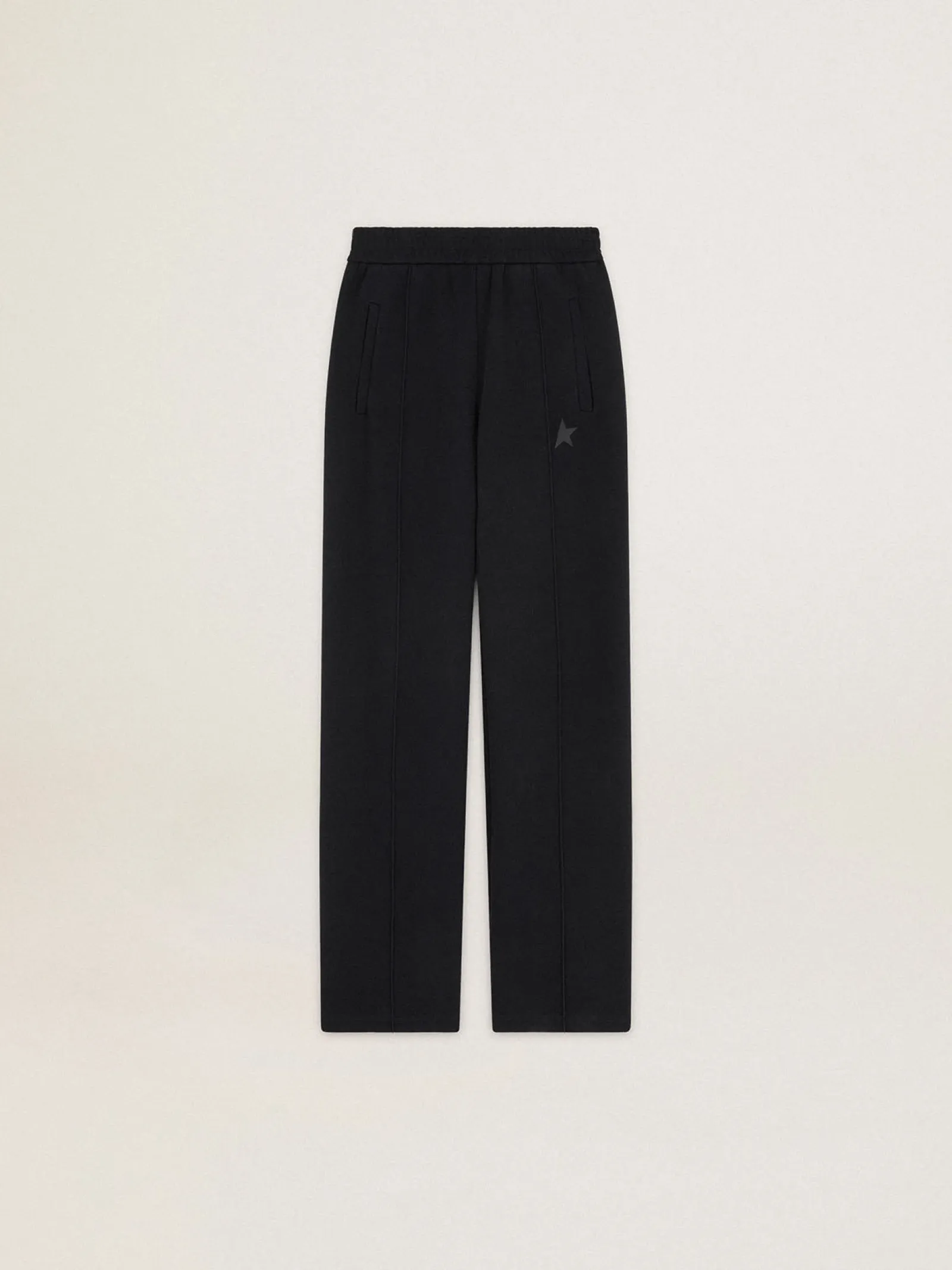 Clearance Golden Goose Calça de jogging feminina preta com estrela na frente Cor: preto