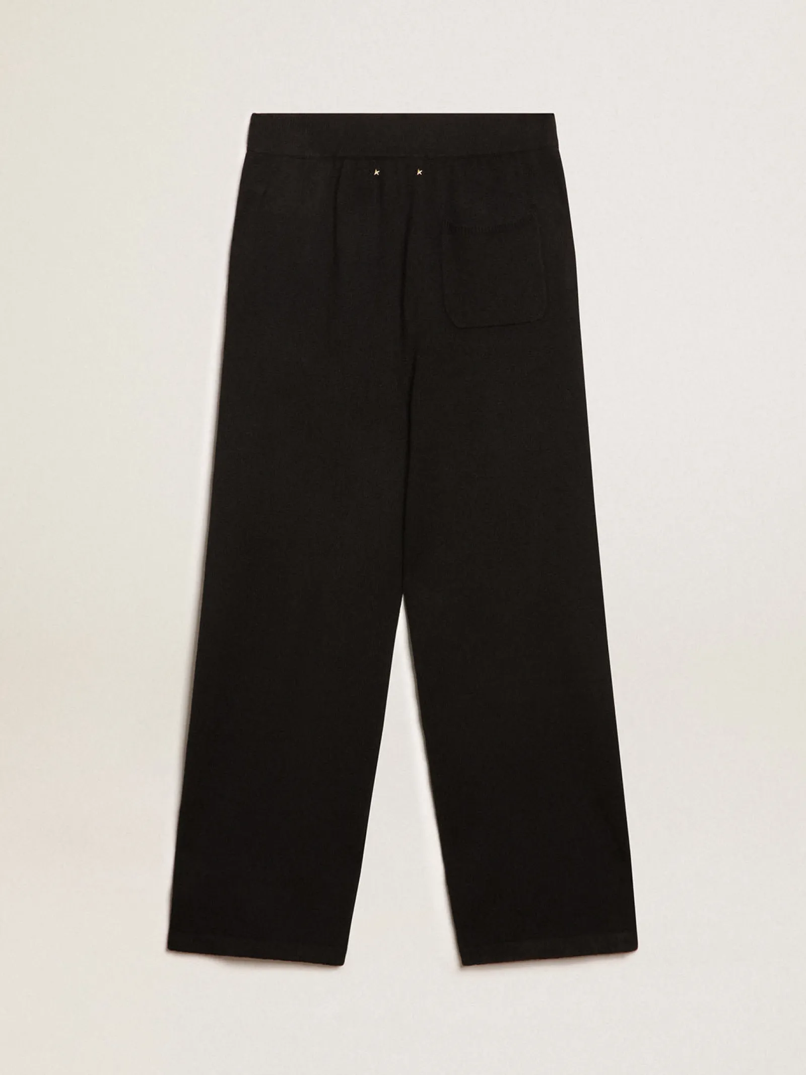 Sale Golden Goose Calça de jogging masculina misto caxemira preta Caxemira de baixo impacto