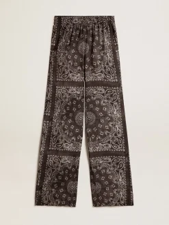 Clearance Golden Goose Calça de jogging na cor antracite com estampa caxemira Golden Collection