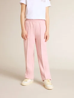 Store Golden Goose Calça de jogging rosa com estrela de glitter na frente Cor: rosa