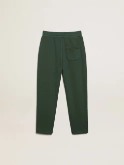 Flash Sale Golden Goose Calça de jogging verde brilhante com estrelas em contraste Cor: verde brilhante