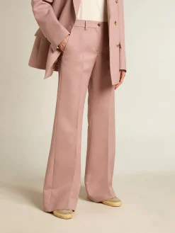 New Golden Goose Calça de tecido rosa de alfaiataria Coleção Journey