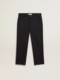 Cheap Golden Goose Calça infantil de lã azul-escura Golden Collection