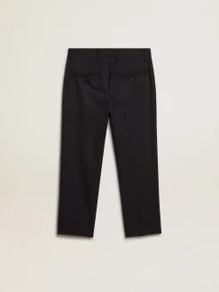 Cheap Golden Goose Calça infantil de lã azul-escura Golden Collection