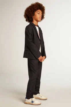 Cheap Golden Goose Calça infantil de lã azul-escura Golden Collection