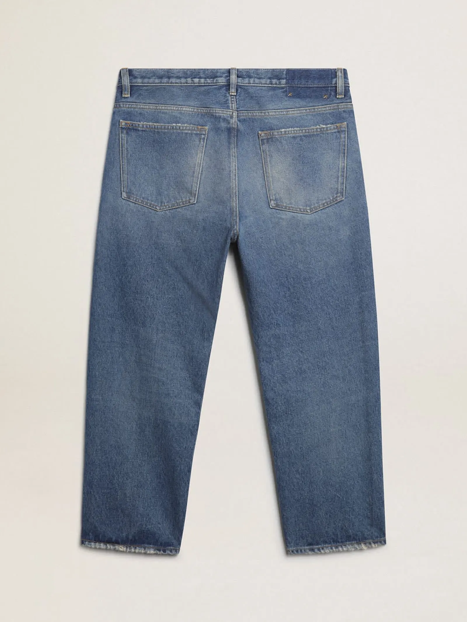 Fashion Golden Goose Calça jeans azul com efeito stonewashed Cor: azul