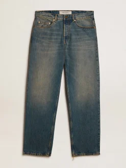 Clearance Golden Goose Calça jeans azul com tratamento usado Coleção Journey