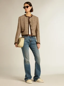 Hot Golden Goose Calça jeans azul em tecido stretch Coleção Journey