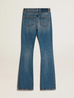 Hot Golden Goose Calça jeans azul em tecido stretch Coleção Journey